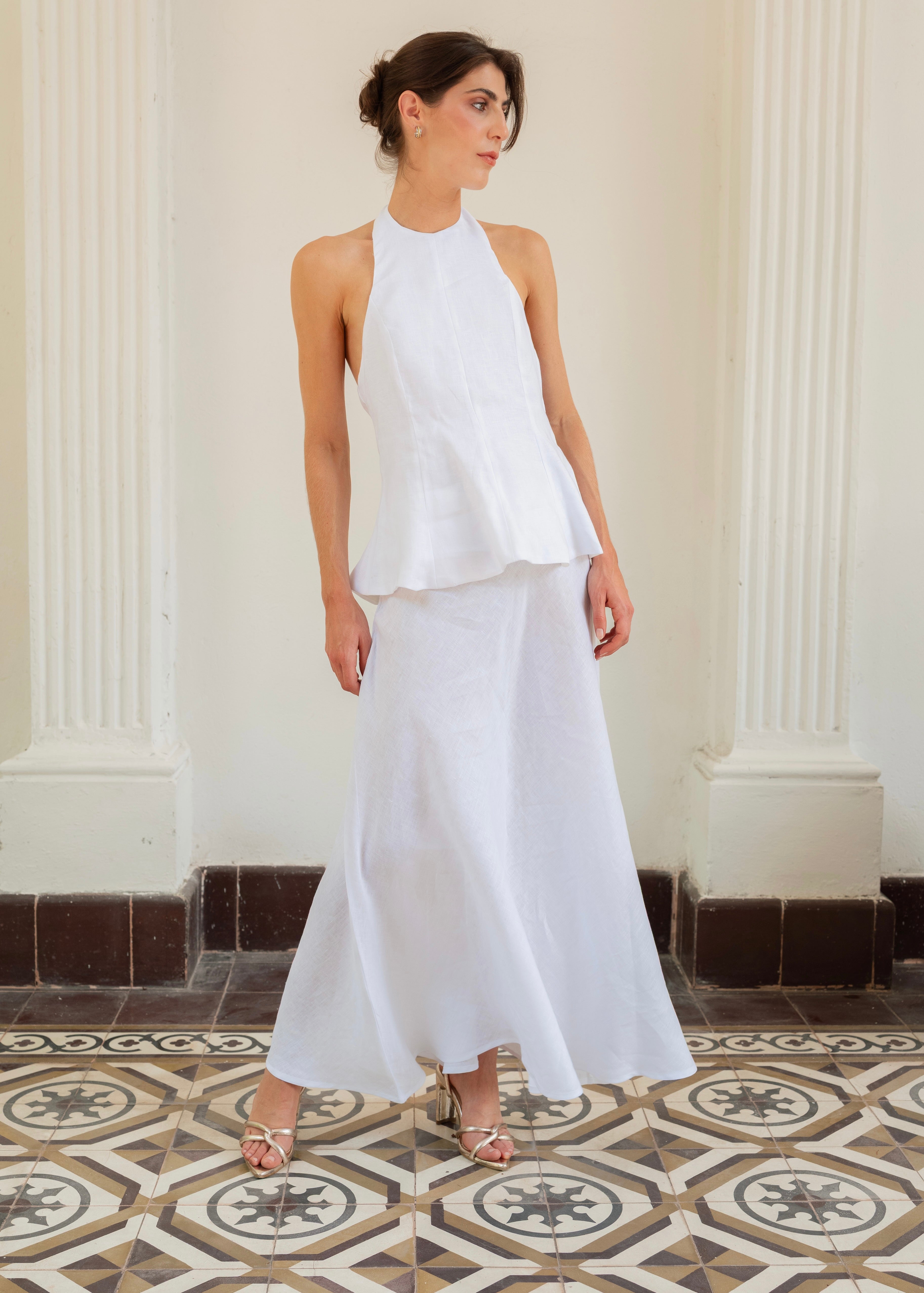 Midi Skirt - Coconut White