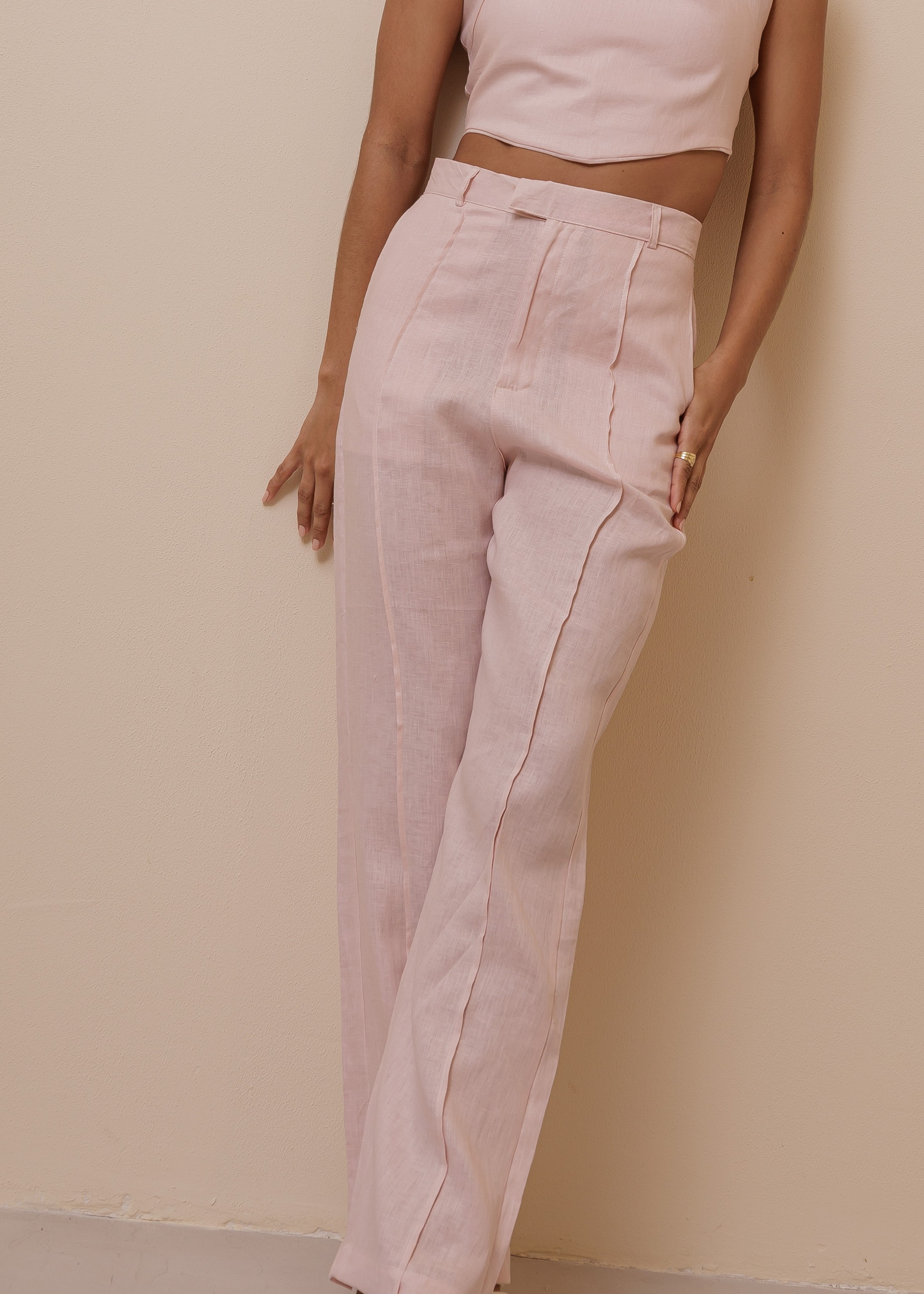 Fold Pants - Dusty Rose