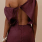 OFF SHOULDER DRESS- BURGUNDY