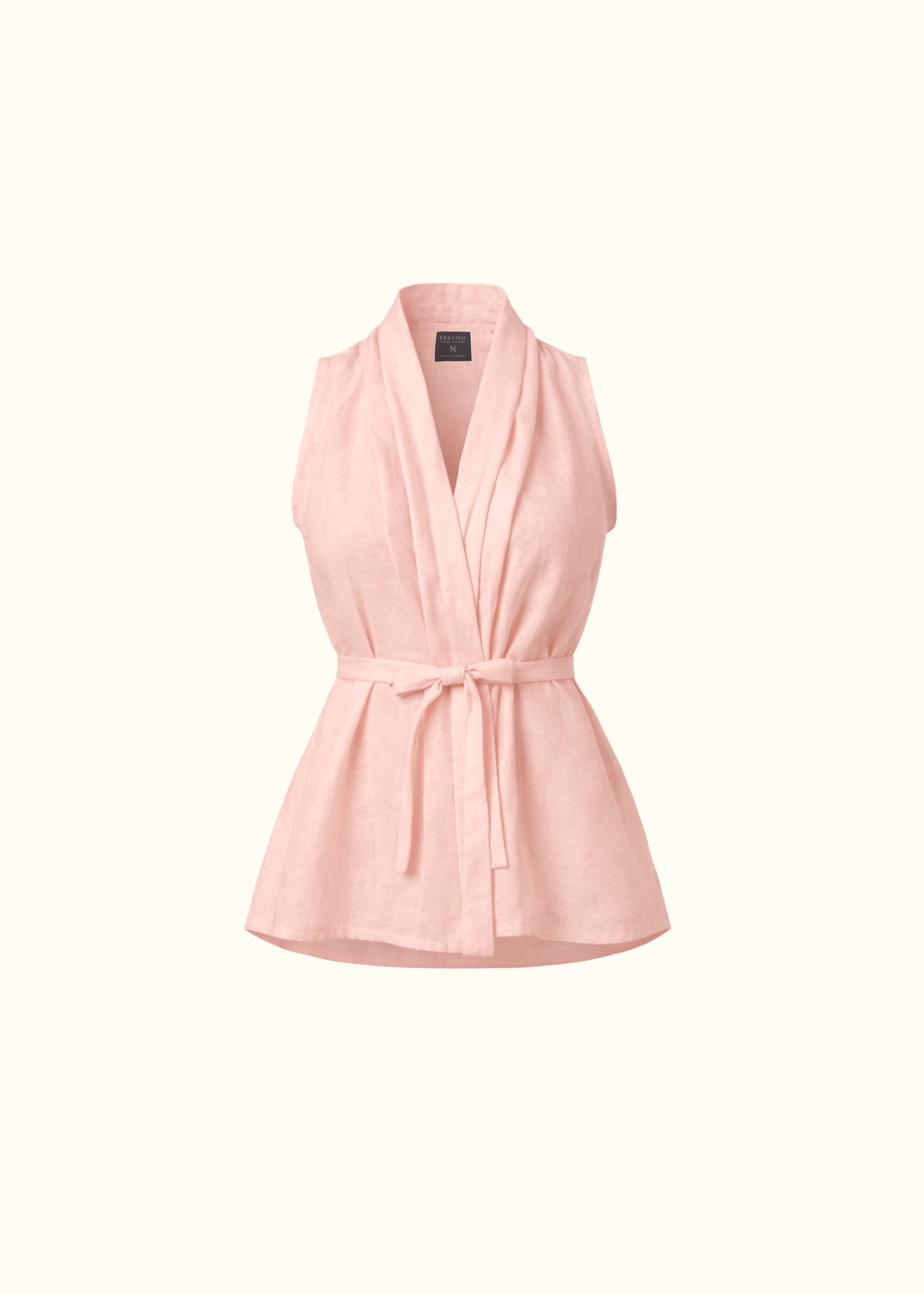 Crossed Vest - Dusty Rose