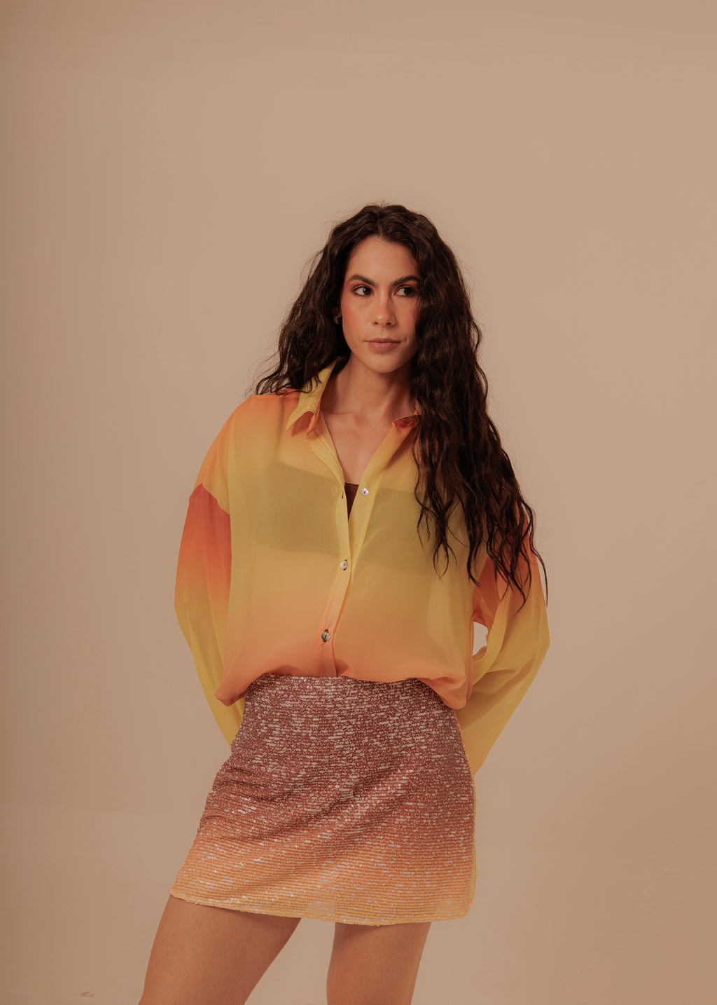 Beach Sunset Mini Skirt - Glow