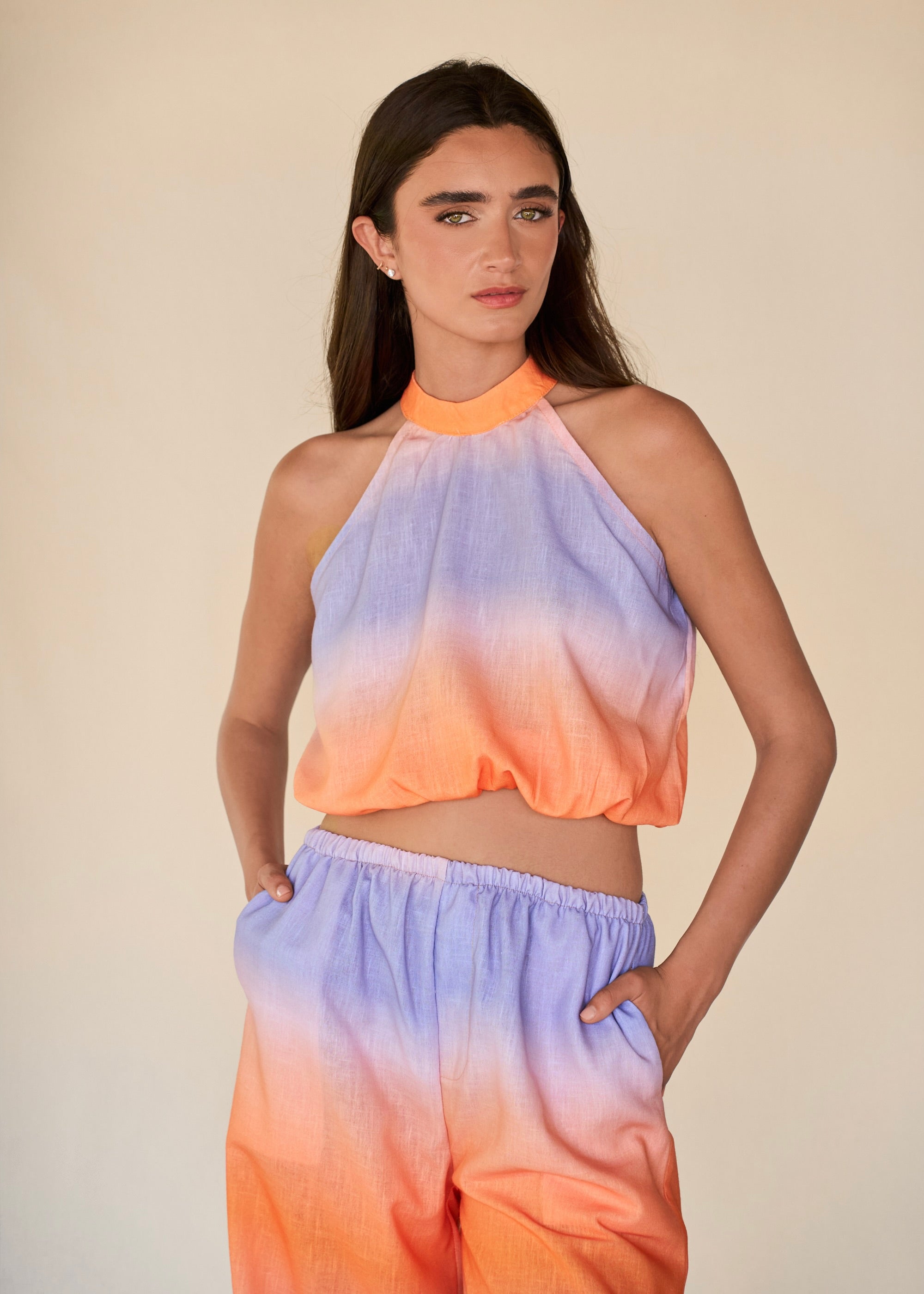 Halter Set - Orange Sunrise