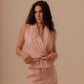 CROSSED VEST - DUSTY ROSE