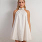 HALTER BACKLESS DRESS - COCONUT WHITE
