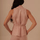 CROSSED VEST - DUSTY ROSE