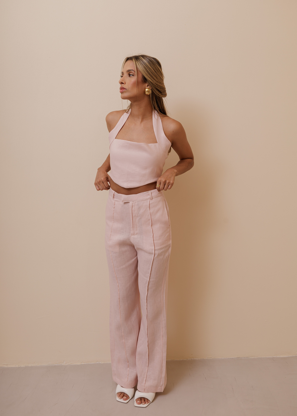 Back Bow Top - Dusty Rose