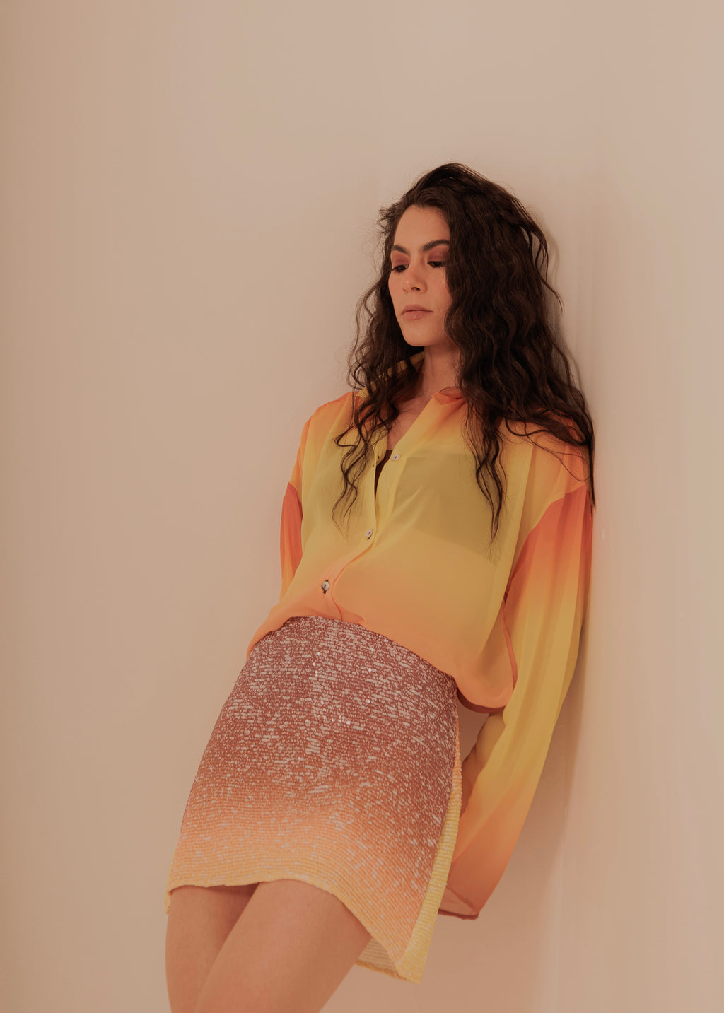 Beach Sunset Mini Skirt - Glow