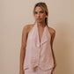 PARTY IN THE BACK VEST  - DUSTY ROSE