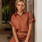 V NECK SET - ESPRESSO