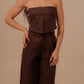 SUIT PANTS - DEEP BROWN