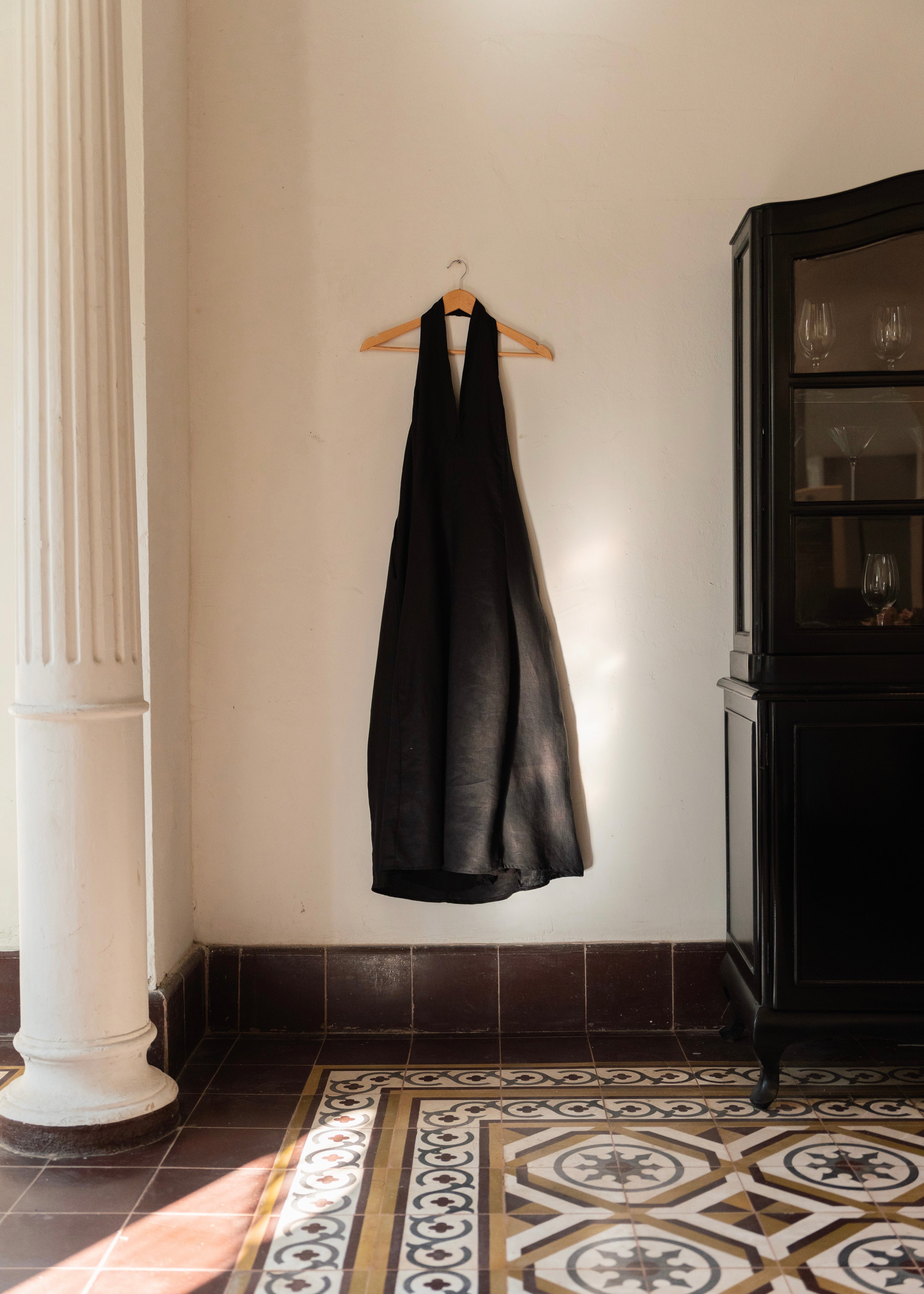 One of a Kind Midi Dress- Black