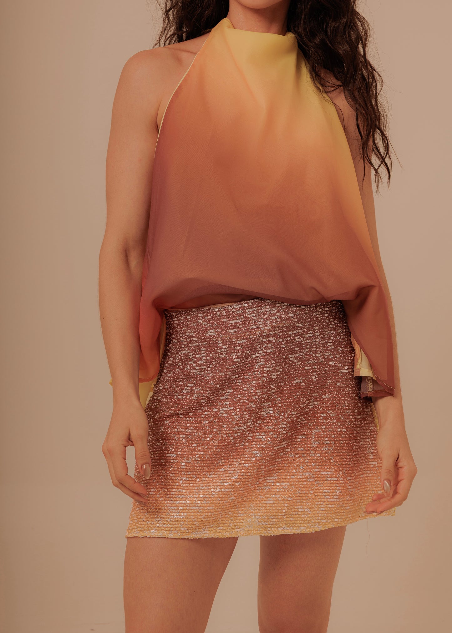 BEACH SUNSET MINI SKIRT - GLOW