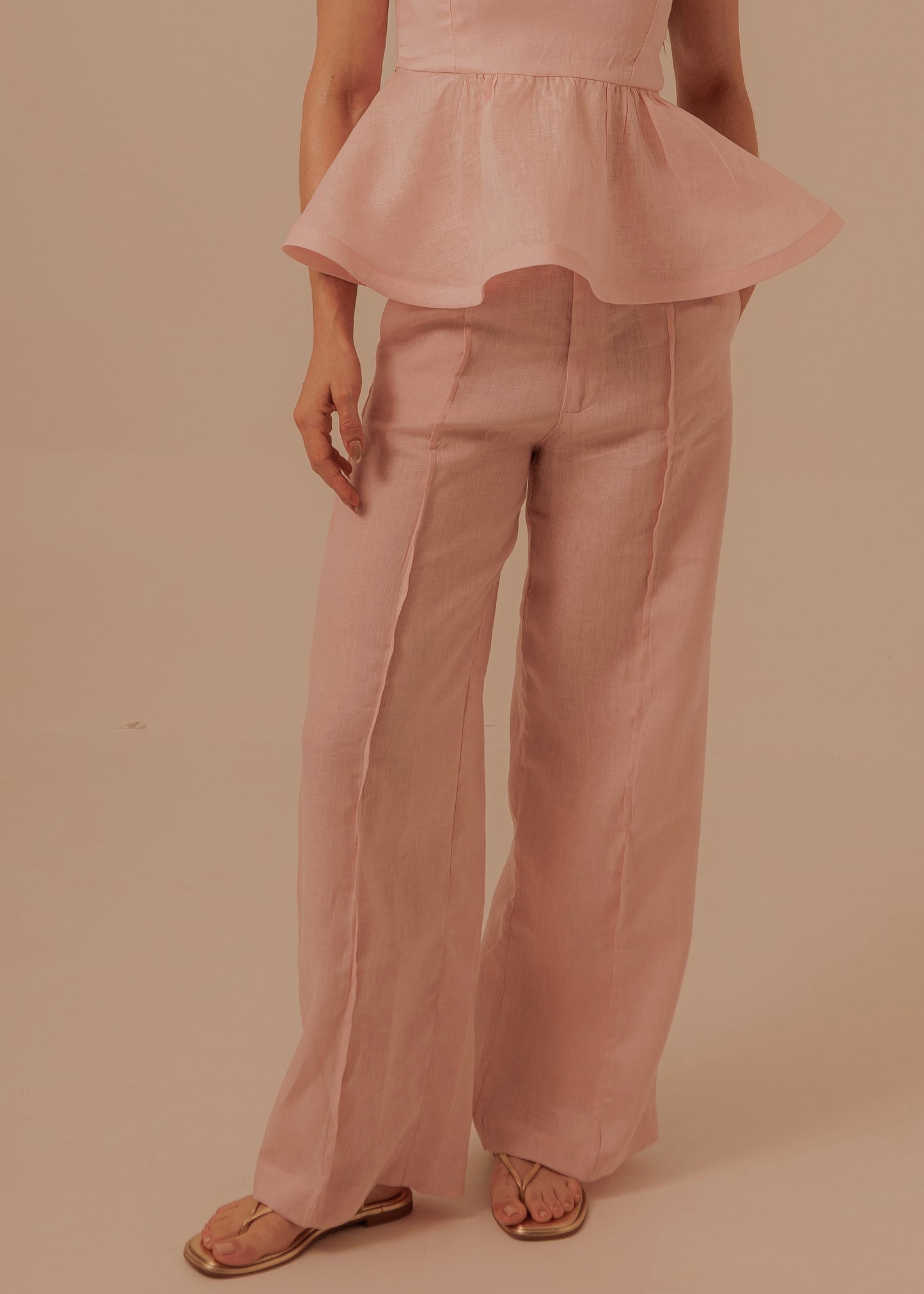 Fold Pants - Dusty Rose