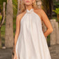 HALTER BACKLESS DRESS - COCONUT WHITE