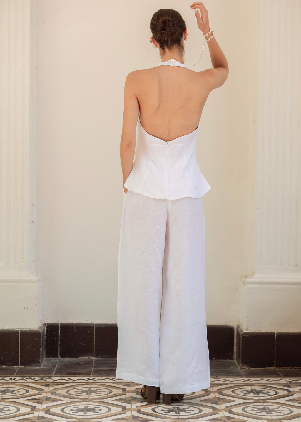 Wide Leg Pants- Coconut White