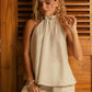 HALTER BACKLESS TOP - SAND