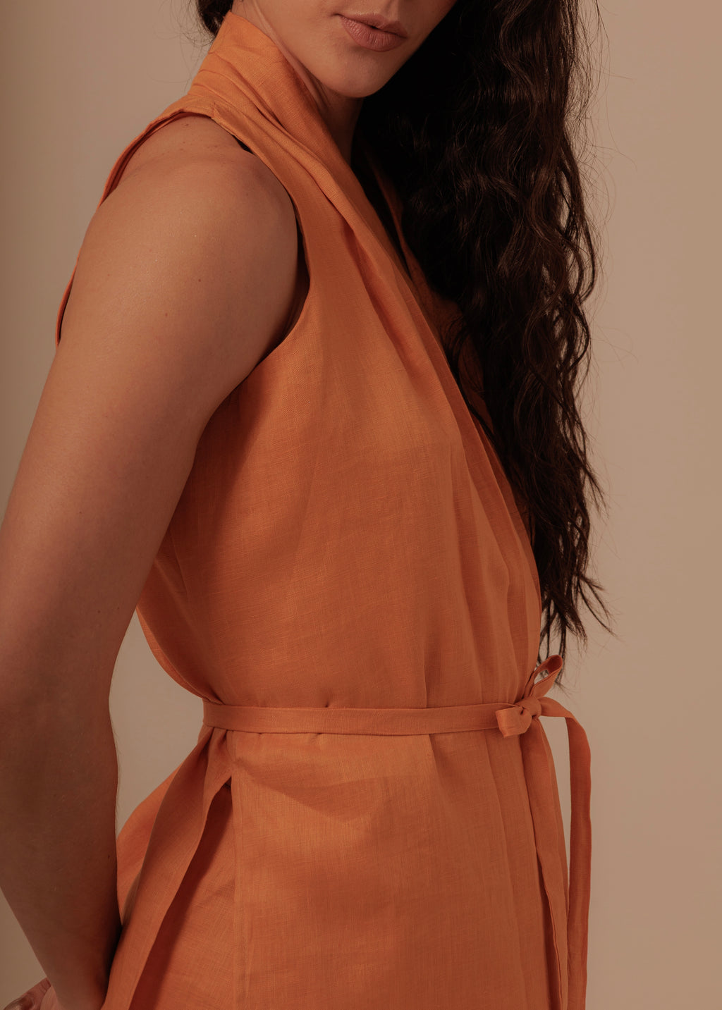 Crossed Vest - Tangerine