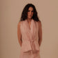 CROSSED VEST - DUSTY ROSE