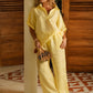 V NECK SET -  HAPPY YELLOW