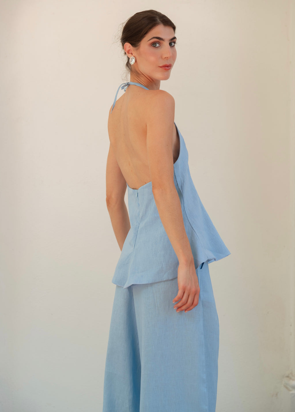 The Hostess Blouse - Medium Blue