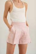 The Wide Leg Shorts - Dusty Rose