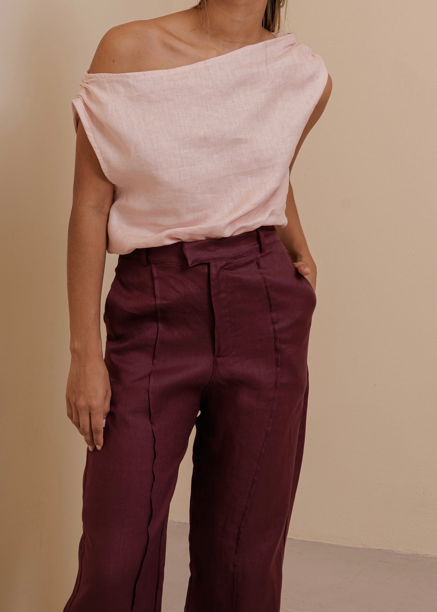 FOLD PANT - BURGUNDY