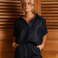 V NECK SHIRT - MIDNIGHT BLUE