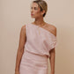 OFF SHOULDER DRESS - DUSTY ROSE