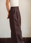 Wide Leg Pants - Deep Brown