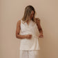 CROSSED VEST - IVORY