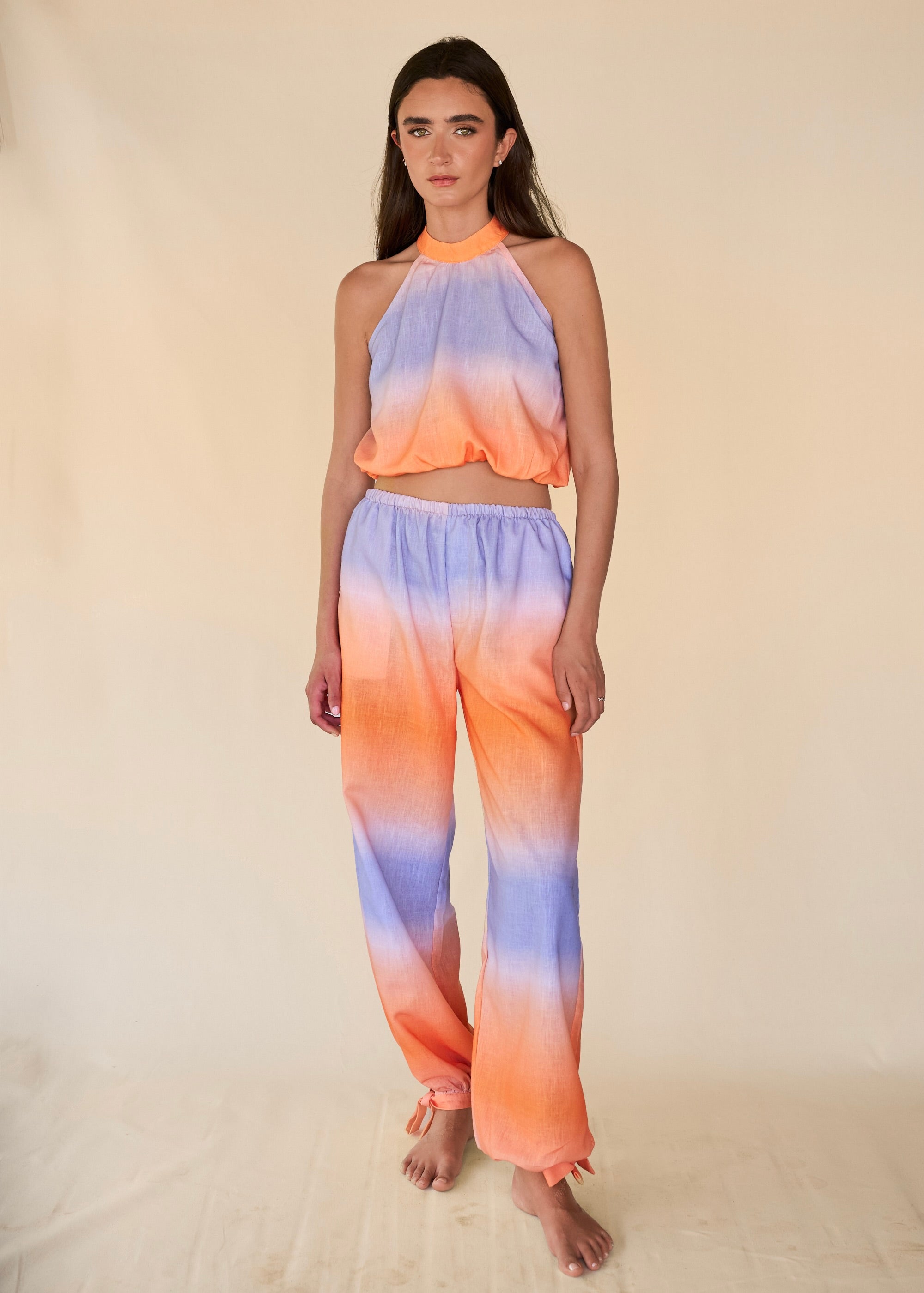Halter Set - Orange Sunrise