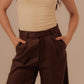 SUIT PANTS - DEEP BROWN