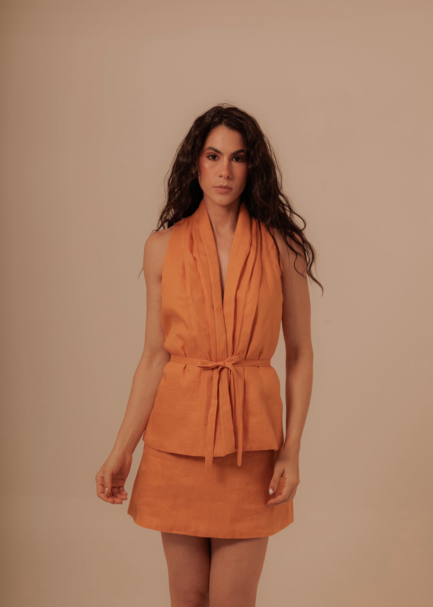 MINI SKIRT - TANGERINE