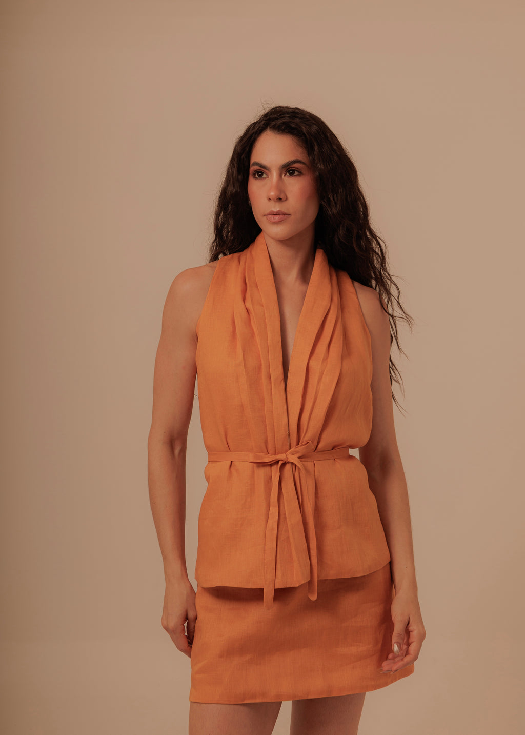 Mini Crossed Set - Tangerine