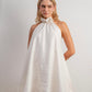 HALTER BACKLESS DRESS - COCONUT WHITE