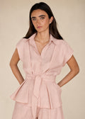 Wrapped Blouse Mini Set - Dusty Rose