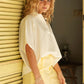 V NECK SHIRT - IVORY