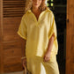 V NECK SHIRT - HAPPY YELLOW