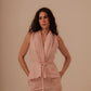 CROSSED VEST - DUSTY ROSE
