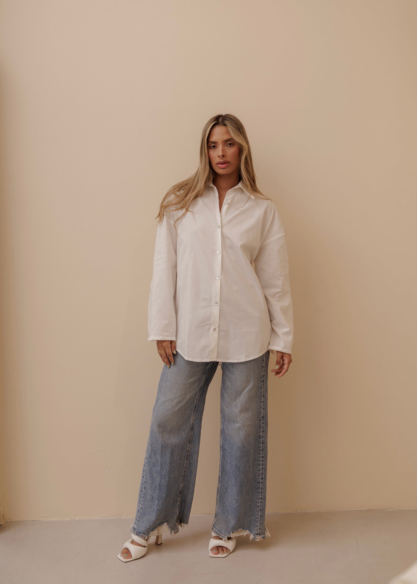 MOM'S OVERSIZED SHIRT - IVORY