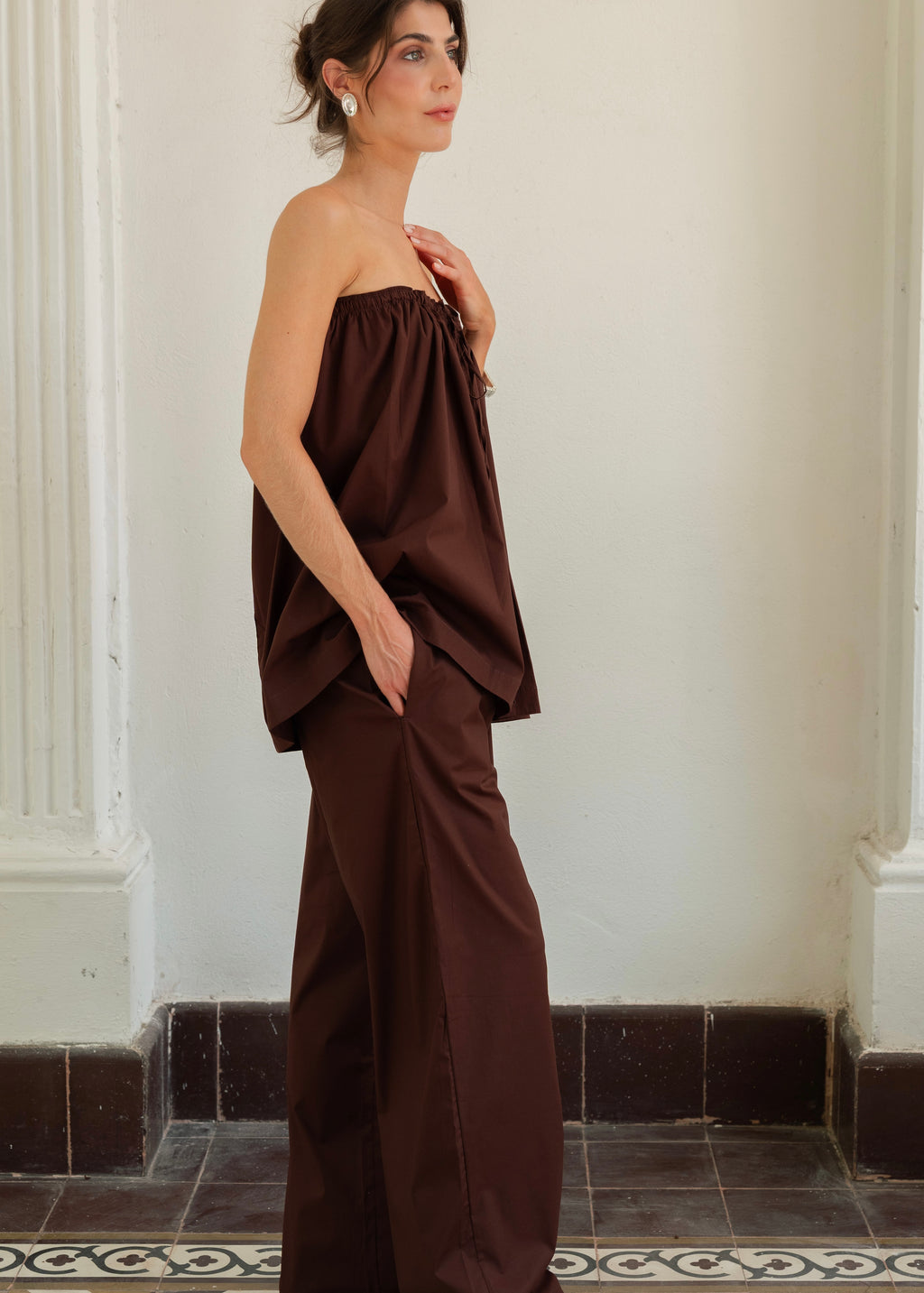 Breeze Pants Cotton - Deep Brown