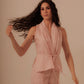 CROSSED VEST - DUSTY ROSE