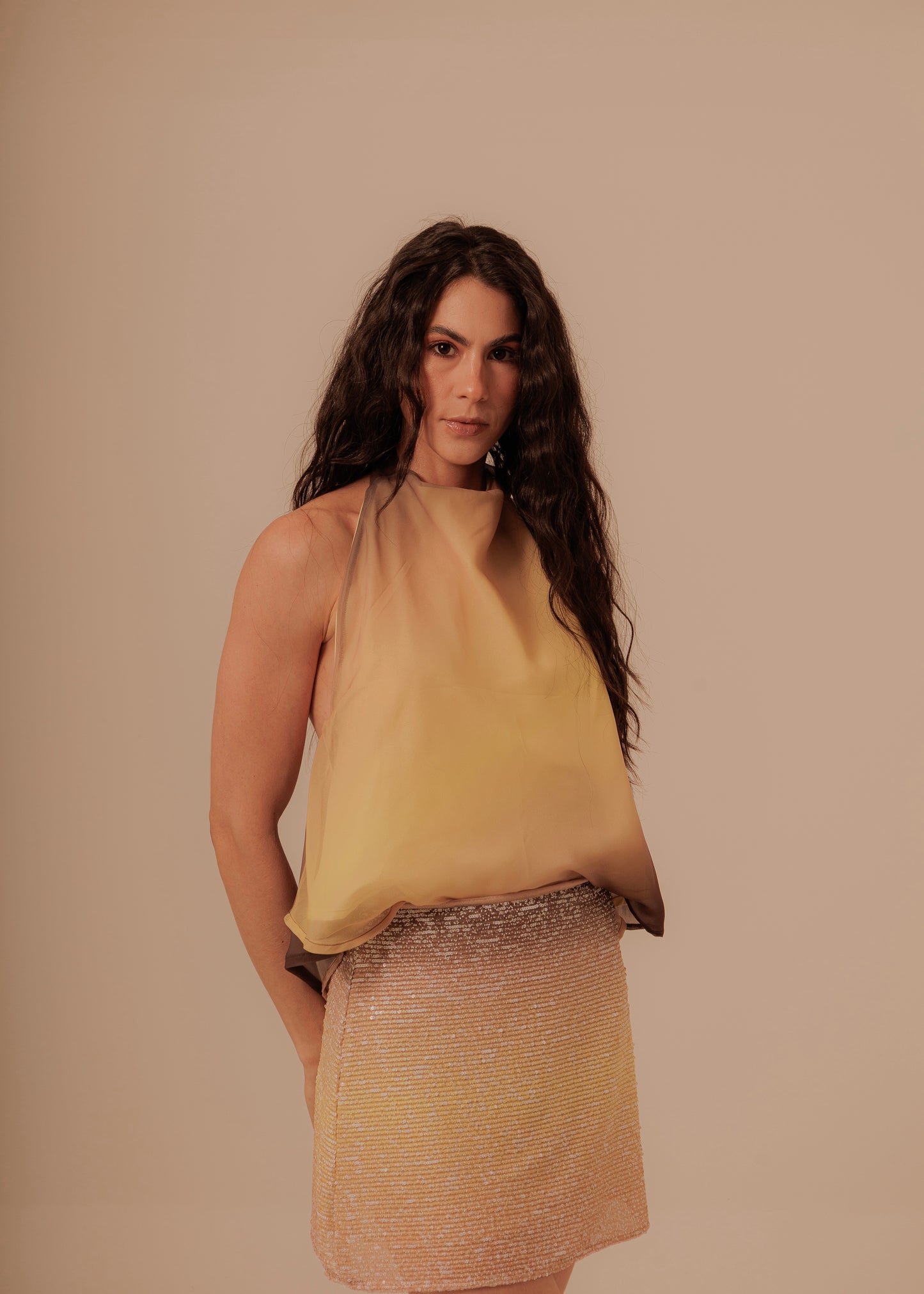 HIGH NECK DESERT SUNSET TOP