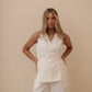 CROSSED VEST - IVORY