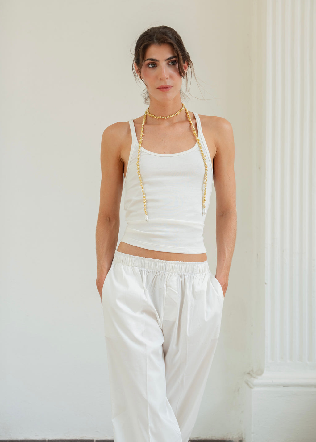 Fitted Tank Top - Ivory