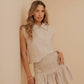 FOLD SKIRT - SAND