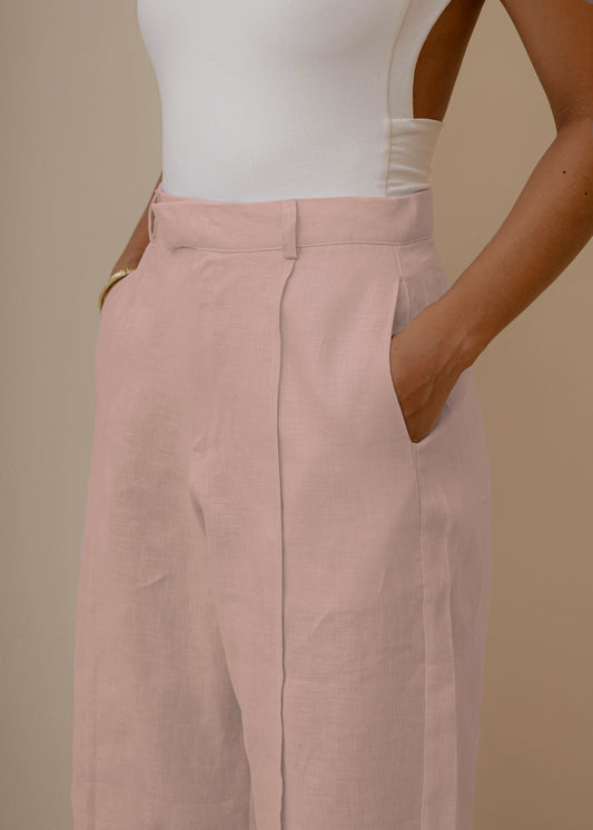 FOLD PANTS - DUSTY ROSE