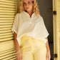 V NECK SHIRT - IVORY