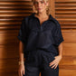 V NECK SET - MIDNIGHT BLUE