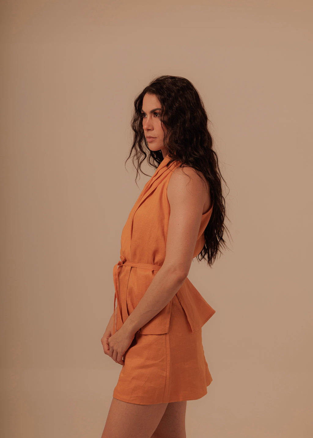 Crossed Vest - Tangerine